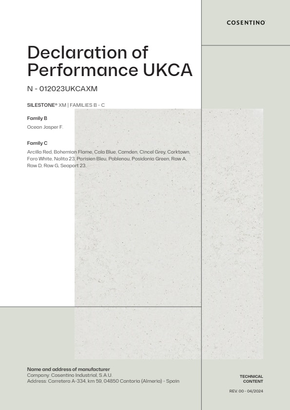 Silestone XM Declaration of Performance UKCA (EN)