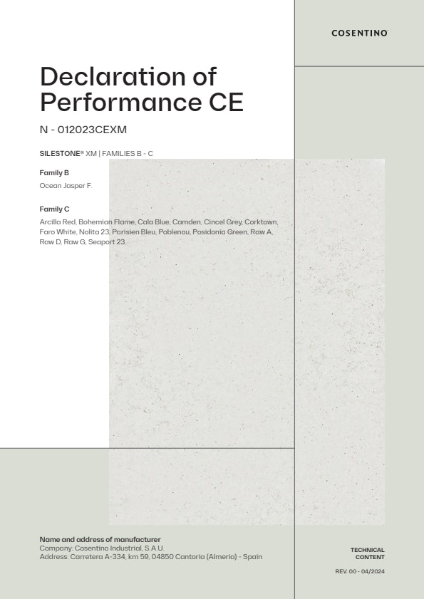 Silestone XM Declaration of Performance CE (EN)