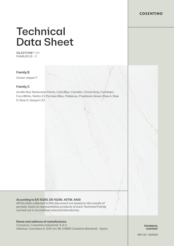 Silestone  XM Technical Data Sheet (EN)
