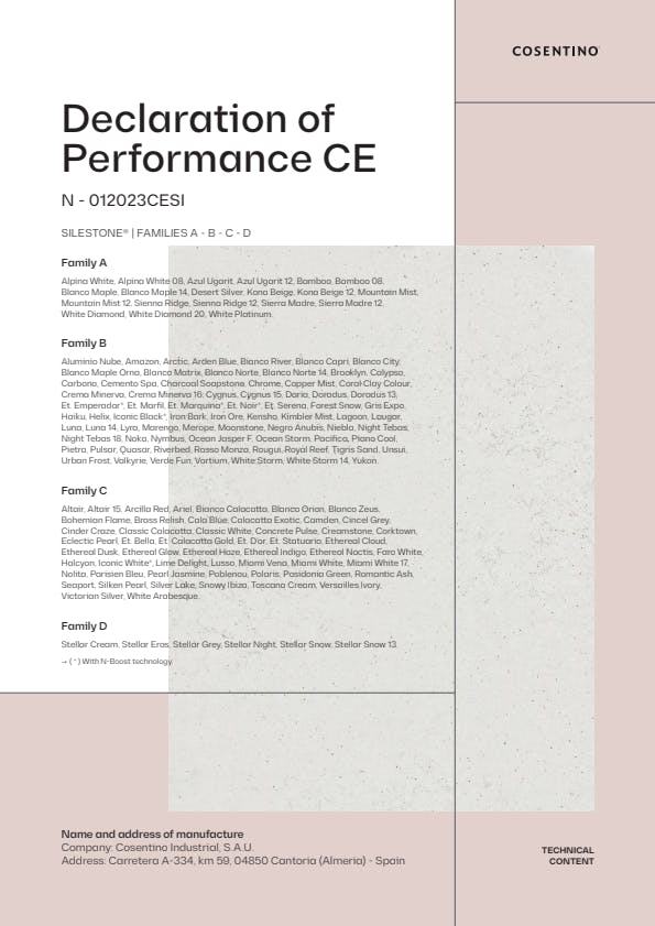 Silestone Declaration of Performance CE (EN)