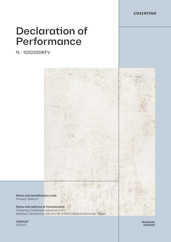 Dekton Declaration of Performance Ventilated Facade (EN)