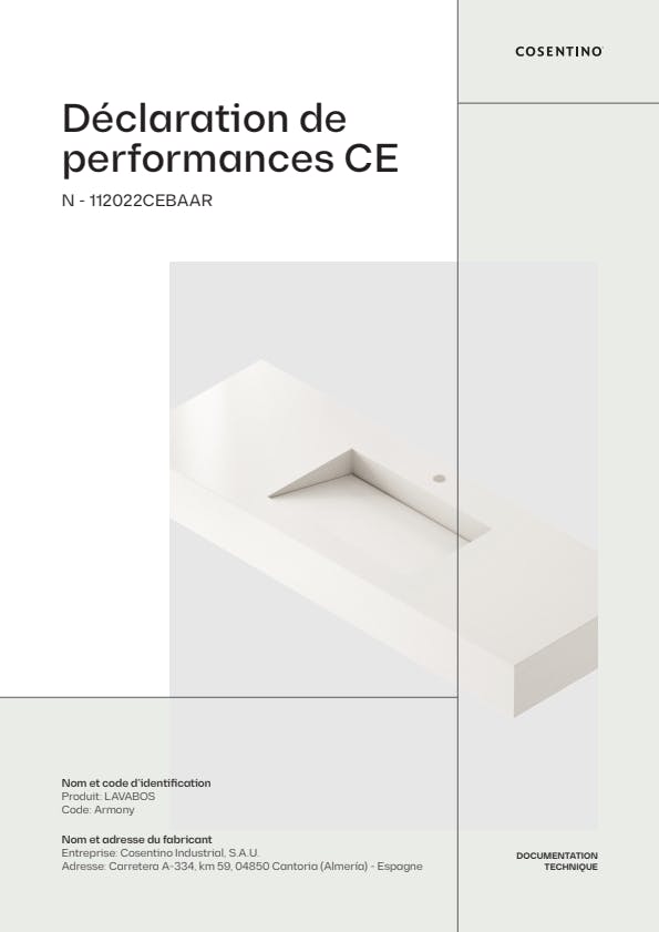 ARMONY Déclaration de Performances CE (FR)