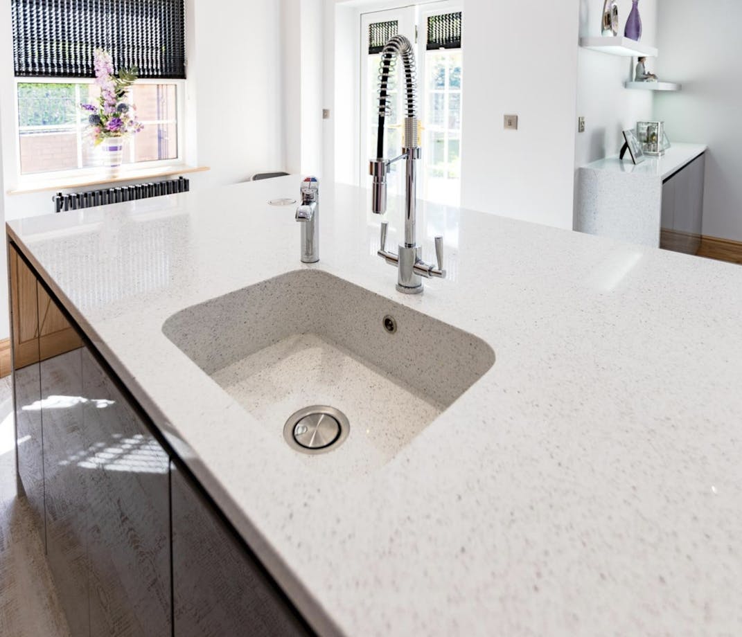 Silestone Concept Interiors Residential Kitchen Blanco Stellar