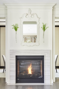 White Macaubas Fireplace