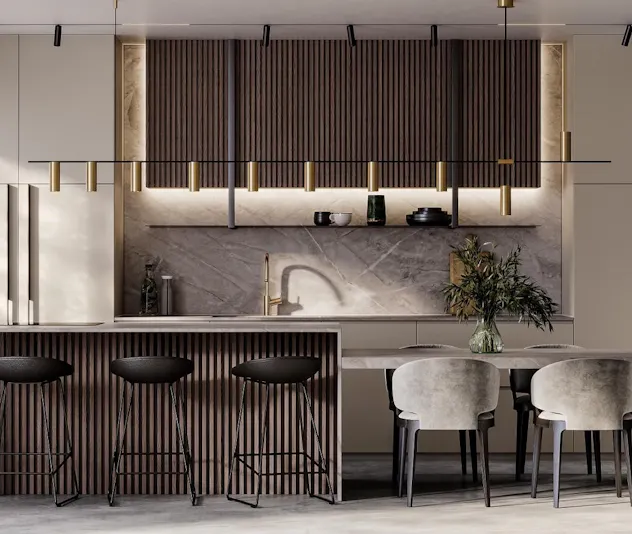 Silver kitchen