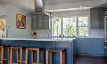 The unique design of this kitchen