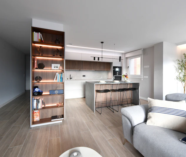 Cocina Abierta con Isla Dekton