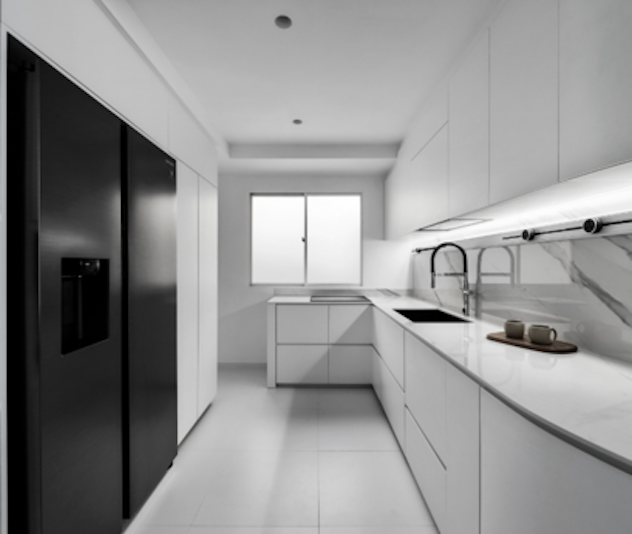 A bright minimalist kitchen