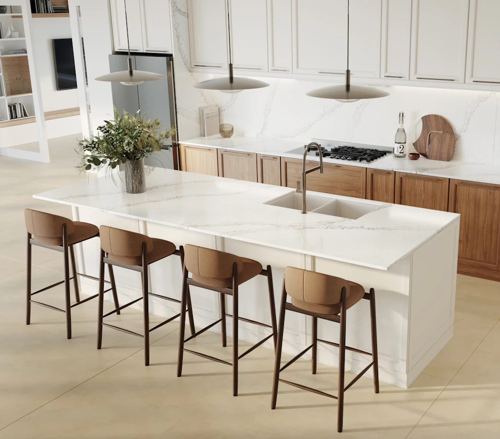 Calacatta Themis surface in a Stone Alliance interior context