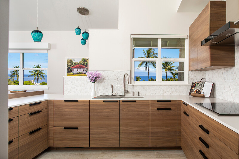 Modernized Wailea Townhome Kitchen
