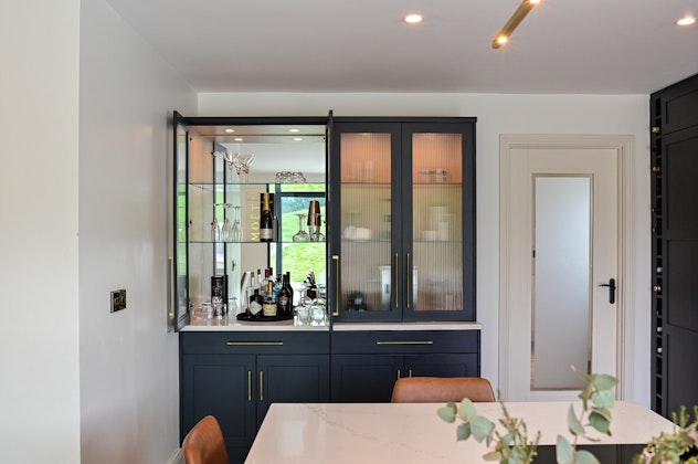 Nice windows kitchen with Calacatta Gold