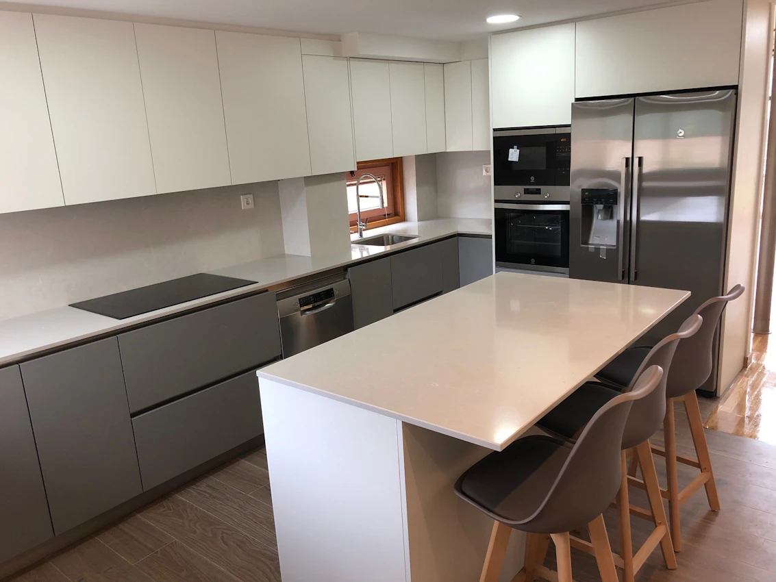 Cocina abierta con isla